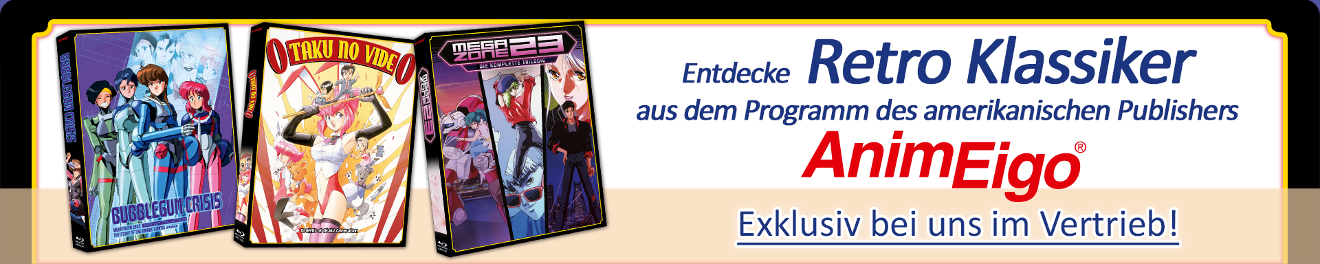 Anime Retro Klassiker von AnimEigo jetzt auf Blu ray bestellen!