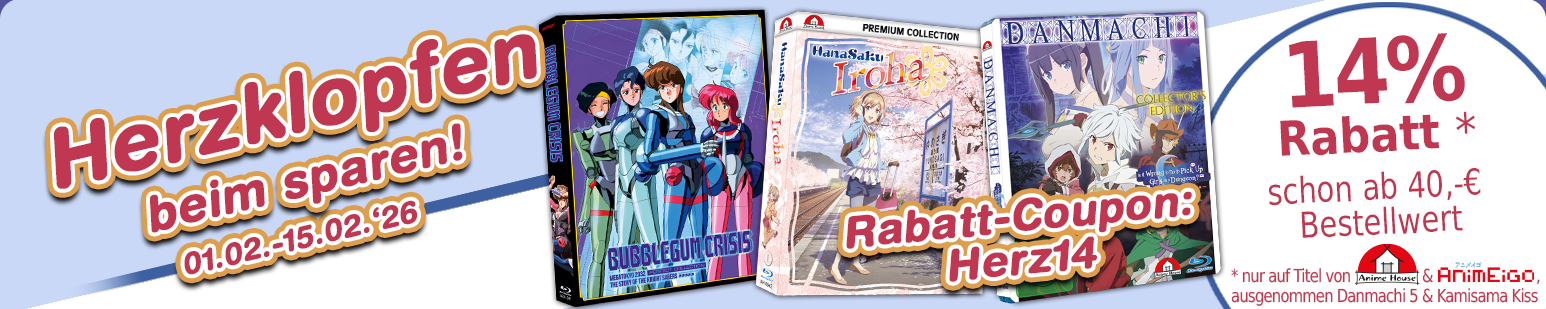 14% Rabtt auf Titel von animeHouse und AnimEigo!