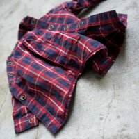 Top – Baggy Plaid Shirt (Red n Blue)