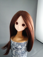 Chaos – wig, long straight red-brown (PMS cocoa)