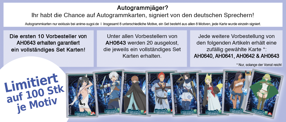Danmachi Familia Myth 4 Autogrammkarten Synchronsprecher Anime House